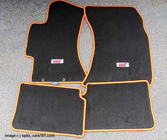2013 sti special edition floor mats have orange trim