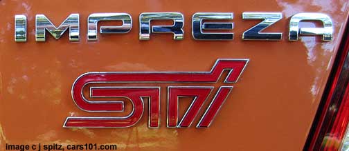 impreza wrx sti tangerine orange special edition logo on trunk