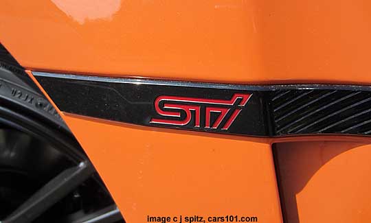 2013 sti tangerine orange special edition logo