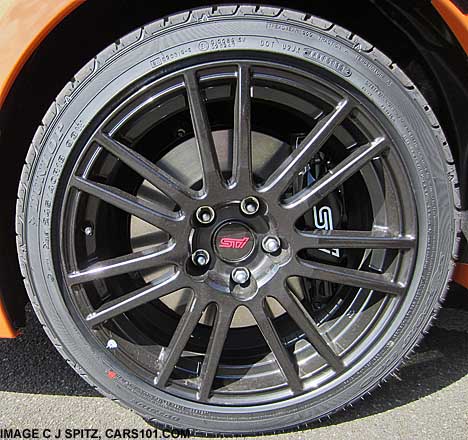 2013 subaru sti special edition 18" black alloy wheel