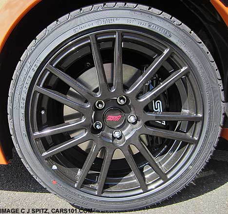 2013 subaru sti special edition 18" black alloy wheel