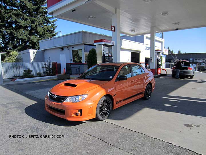 2013 subaru wrx special edition SE at the gas station