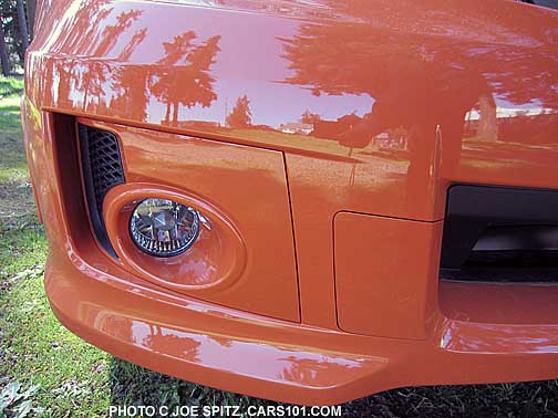 fog light on tangerine orange 2013 subaru wrx special edition 4 door sedan