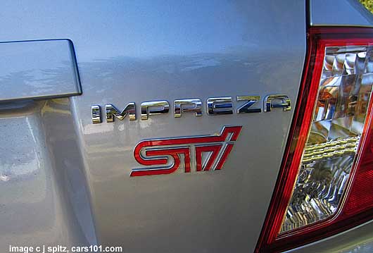 2013 subaru impreza sti logo, 4 door sedan