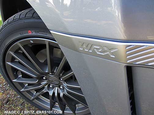 2013 subaru impreza wrx logo by front wheels