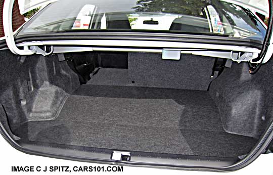 2014 subaru wrx and sti with rear seat folded down