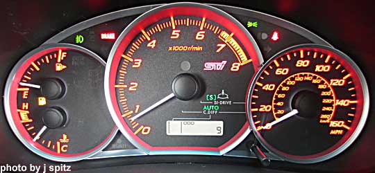 2014 subaru impreza sti instrument panel gauges