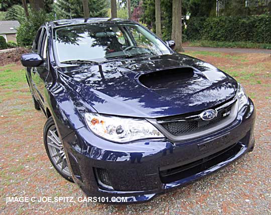 2014 subaru wrx sti front grill hood scoop, plasma blue