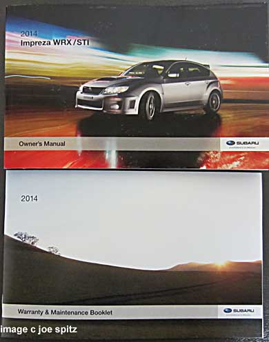 2014 wrx and sti owners manual and warranty booklet