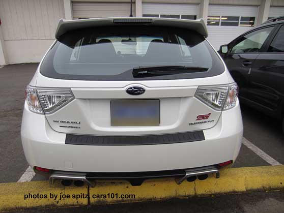 rear view 2014 subaru wrx sti 5 door, optional exhaust tip finishers