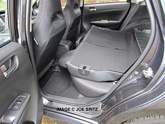 214 WRX, STI 5 door rear seats folded flat