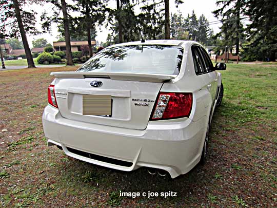 2014 wrx 4 door sedan rear spoiler