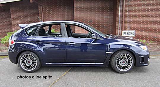 sti 5 door hatchback wagon, plasma blue