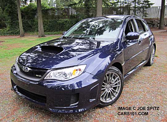 3/4 view 2014 impreza wrx plasma blue