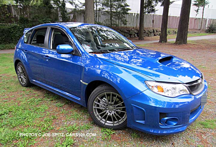 rally blue 2014 impreza wrx front 5 door hatchback