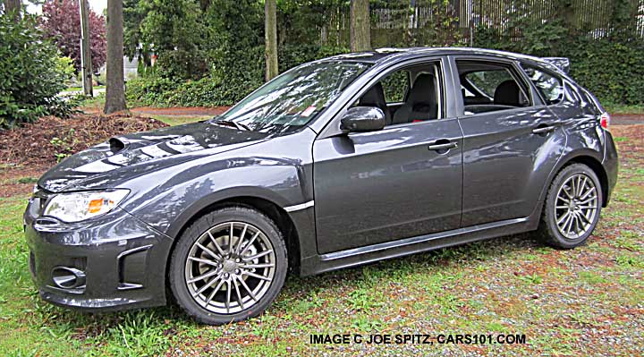dark gray 2014 wrx 5 door hatchback
