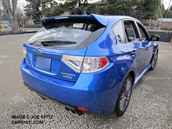 rear view 2014 wrx 5 door, wr blue