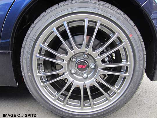 2014 impreza wrx sti 5 door 18" BBS alloy wheel