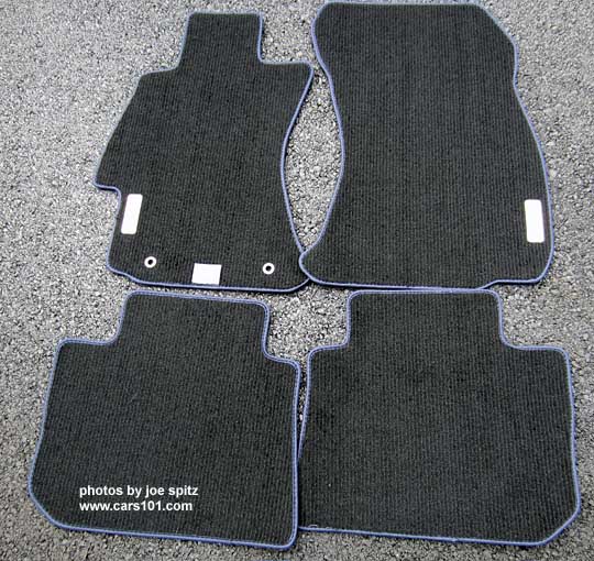 2015 Subaru STI Launch Edition floor mats with blue edging
