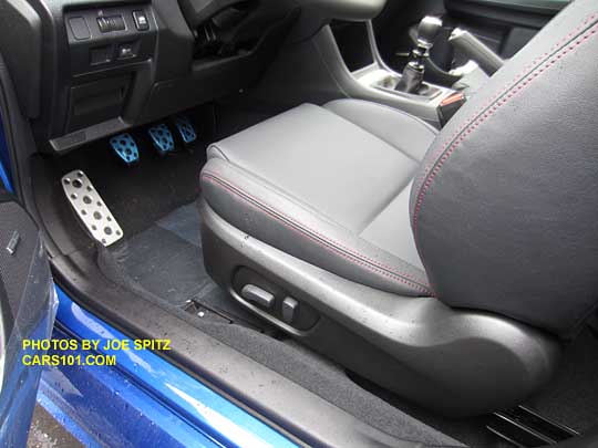 2015 WRX Limited power seat buttons and gas, brake, clutch pedals