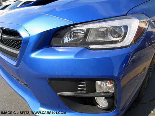 2015 WRX Limited left side headlight with LEDs, black interior surround