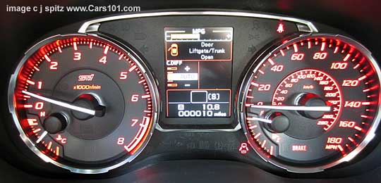 2015 WRX STI instrument panel gauges