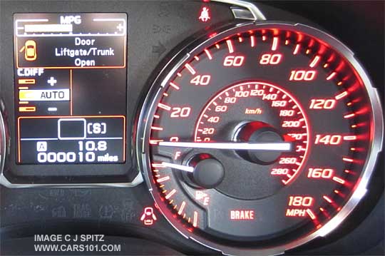 STI speedometer with LCD diplay of DCCD, gear, ododmeter, eco-gauge