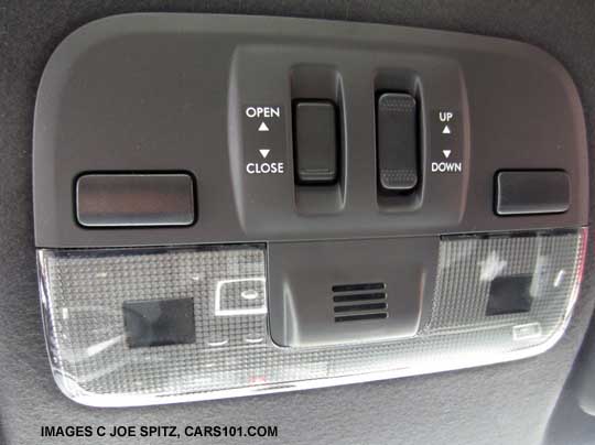 WRX overhead console with power moonroof controls, map lights, bluetooth microphone