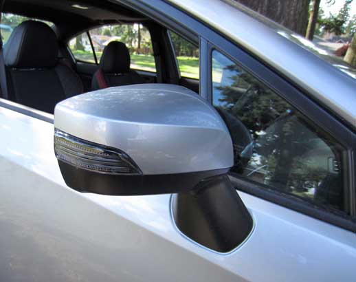 2015 STI outside mirror with integrated turn signal, ice silver