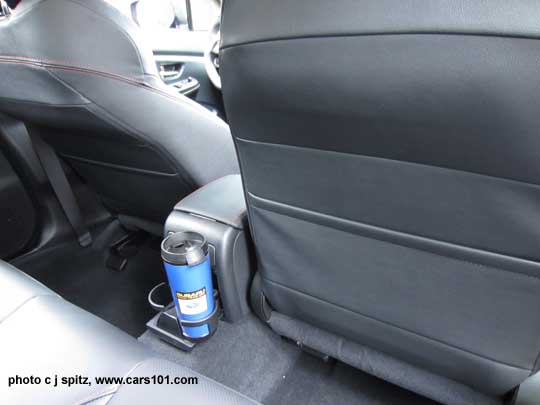rear seat cupholders, 2015 wrx limited shown