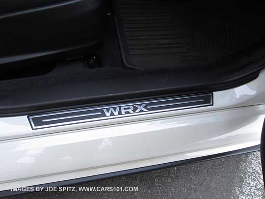 2015 WRX and STI optional side door sill plate, front door shown