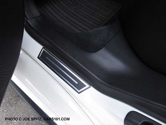 2015 WRX and STI optional side door sill plate, left rear door shown