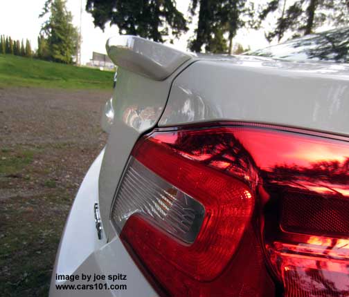 WRX rear lip spoiler, crystal white shown