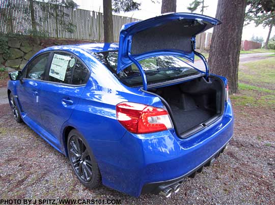 2015 wrx trunk opens wide,