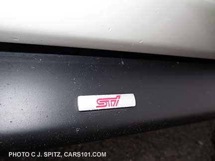 2015 Subaru WRX and STI optional front underspoiler center STI logo