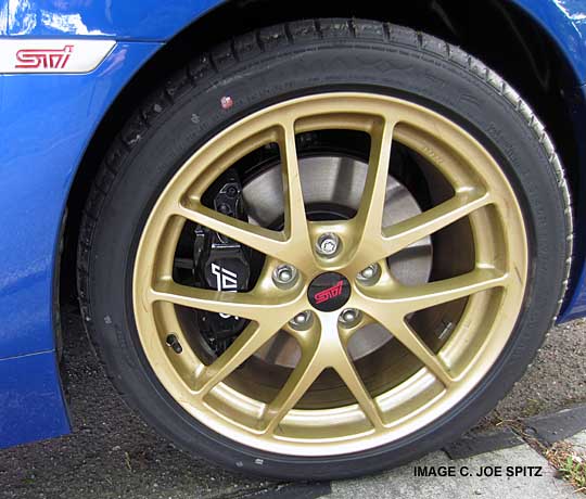 2015 STI Launch Edition gold 18" BBS alloy