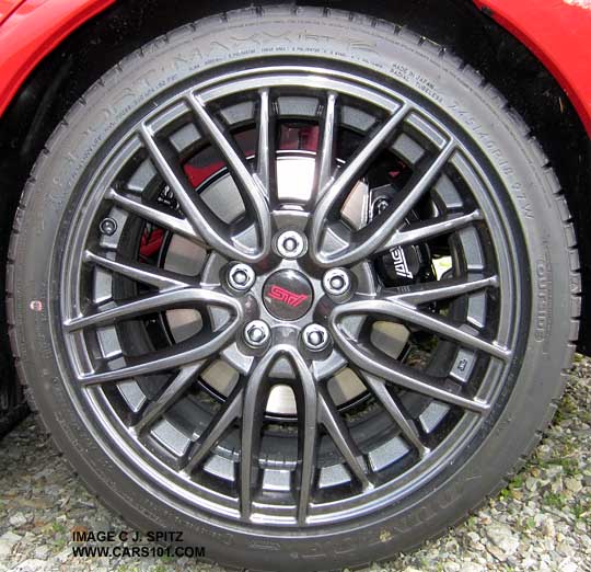 2015 STI  standard 18" gray alloy wheel
