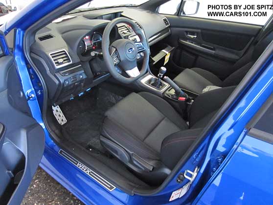 2015 WRX base model interior, with optional side sill plates