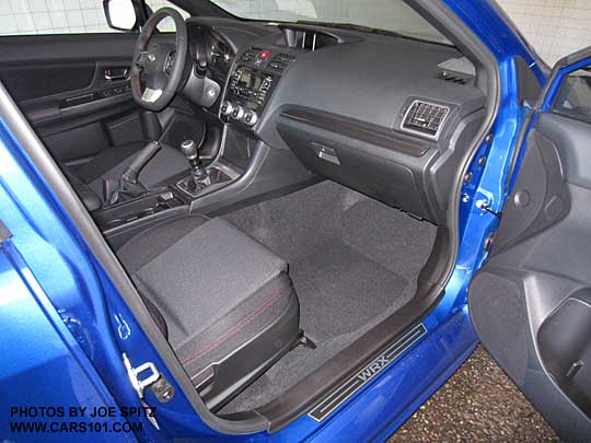 2015 Subaru WRX base model interior, with optional side sill plates