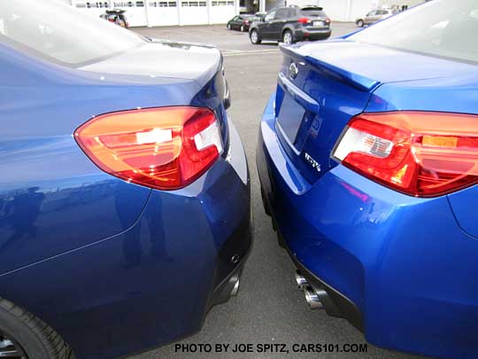 2015 WRX with and without a rear spoiler