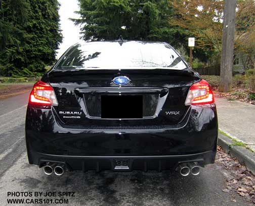 2015 wrx rear view, crystal black silica