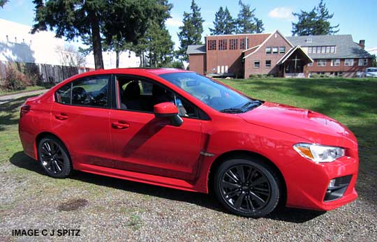 side view lighting red 2015 subaru wrx premium