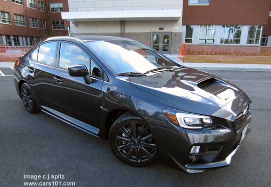 2015 subaru wrx side view dark gray...