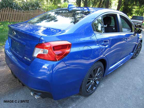 2015 Subaru WRX, no rear spoiler