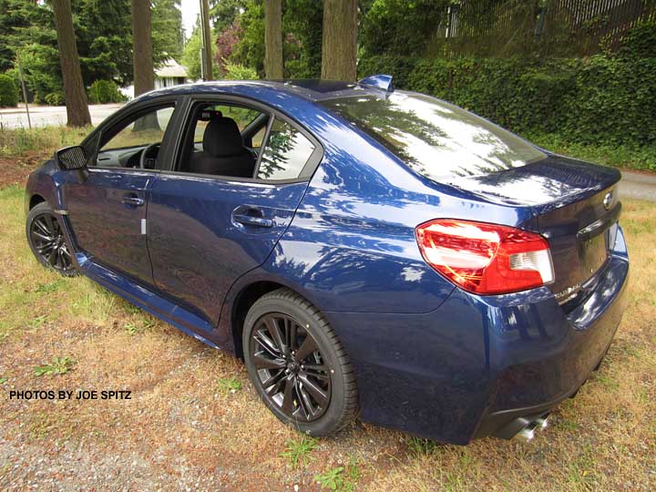 2015 WRX, GALAXY BLUE, REAR VIEW