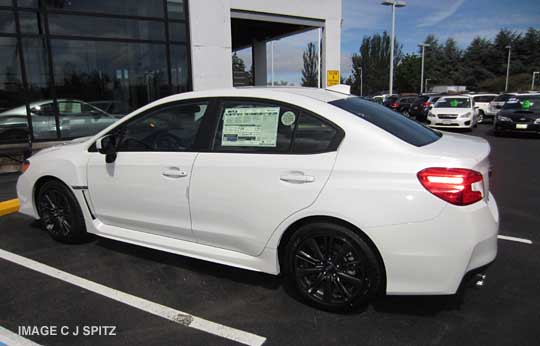 2015 Crystal White WRX, no rear spoiler