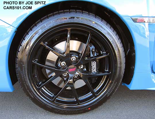 2016 Subaru WRX STI Series.Hyperblue 18" black BBS STI alloy wheel