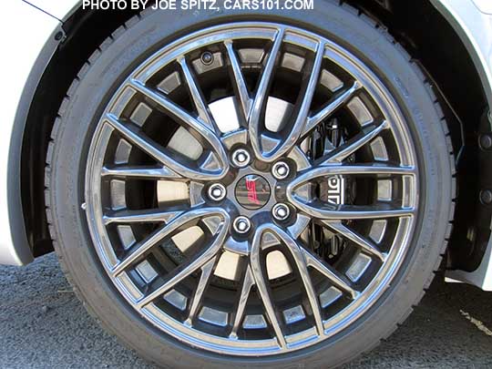 2016 Subaru WRX STI 18" dark gray multi-spoke alloy wheel