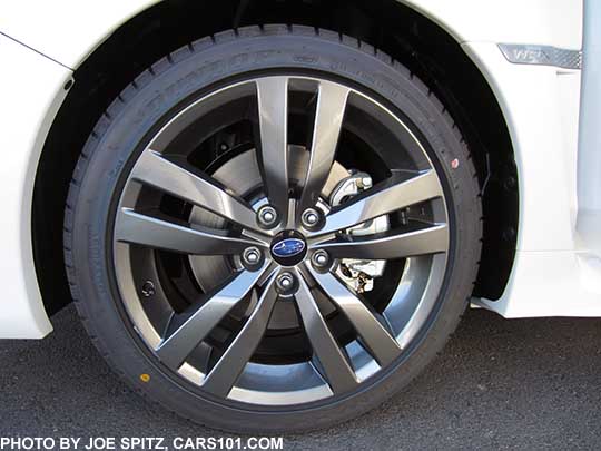 2016 Subaru WRX 18" gray 5 split spoke alloy wheel