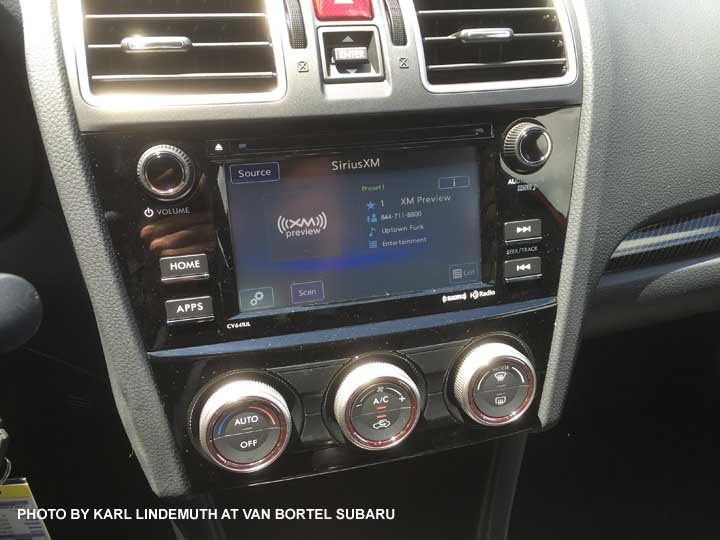 new 2016 Subaru WRX 6.2" audio system